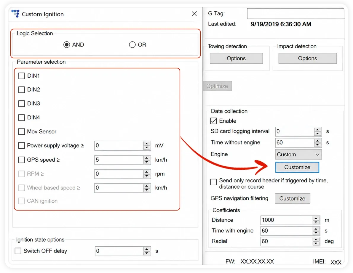 Custom Ignition parameters with threshold value fields