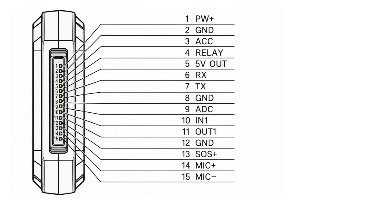 Concox GT06 device wire definition diagram