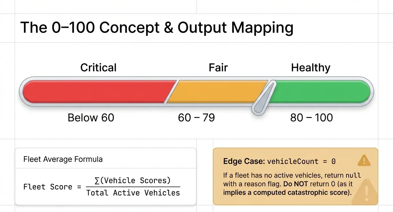 fleet health score colour bands