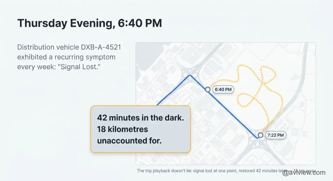 gps tracker signal gap playback