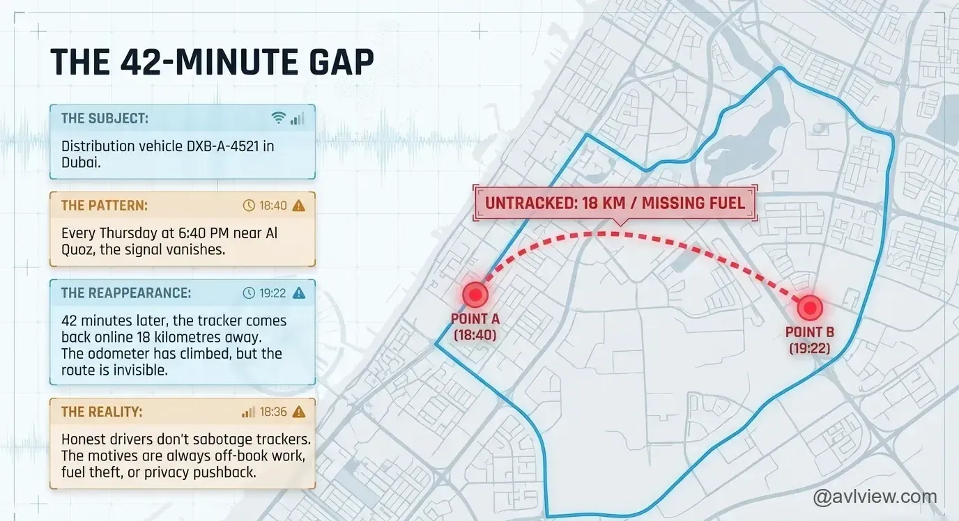 gps tracker tamper alerts feed